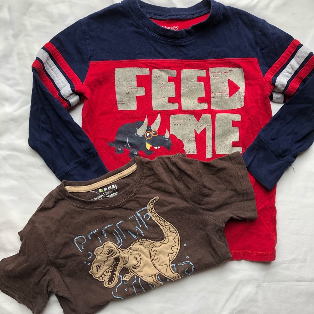 Size 5 5/6 Dinosaur Long & Short Sleeve Bundle